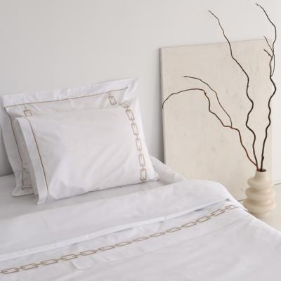 Wolf & Badger Neutrals Chain Bedding Set | Uk King | Km Home Collection