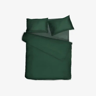 Wolf & Badger Cotton Bedding Set Royal Green Uk King, Us Queen | Us Queen | Decoflux Home