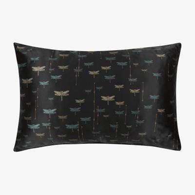 Wolf & Badger Gold / Black / Blue Dragonfly Silk Pillowslip Genevie