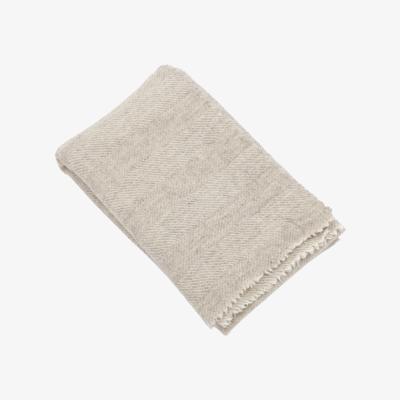 Wolf & Badger Light Grey Herringbone Blanket Ekta Helsinki