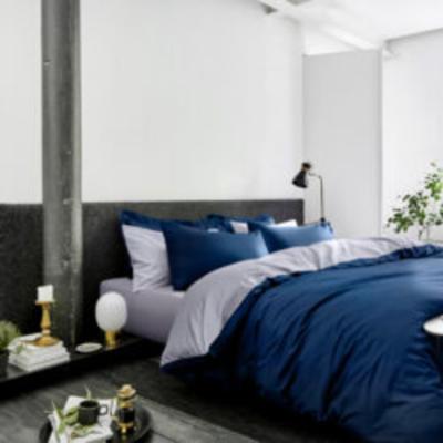 Wolf & Badger Blue / Grey The Luxor Collection - Blue & Dove Grey - Double Uk Super King House Babylon