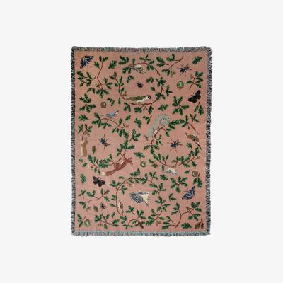 Wolf & Badger Pink / Purple / Yellow Wild Oak Autumn Blanket One Size Arcana