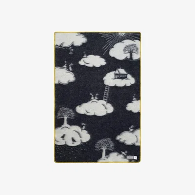 Wolf & Badger Black / White / Yellow Elana Small Blanket J. j.textile