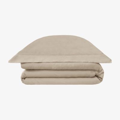 Wolf & Badger Brown / Neutrals Cotton Bedding Set Solid Almond Uk King, Us Queen + Gift Wrapping | Us Queen | Decoflux Home
