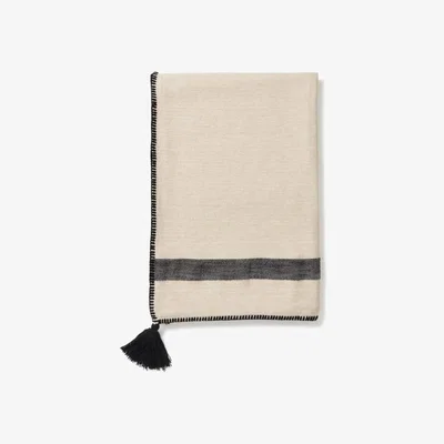 Wolf & Badger Neutrals Narin - Linen, Tencel & Cotton Blanket One Size Luks Linen