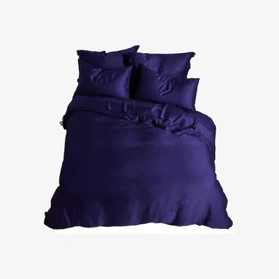 Wolf & Badger Blue Australian Queen / Uk King / Bamboo Lyocell Sheet Set - Indigo | Uk King | Pasithea Sleep