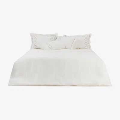 Wolf & Badger White Oriental Bedding Set | Us Queen | Km Home Collection