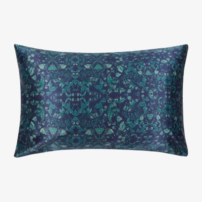 Wolf & Badger Blue Midnight Garden Silk Pillowslip Genevie