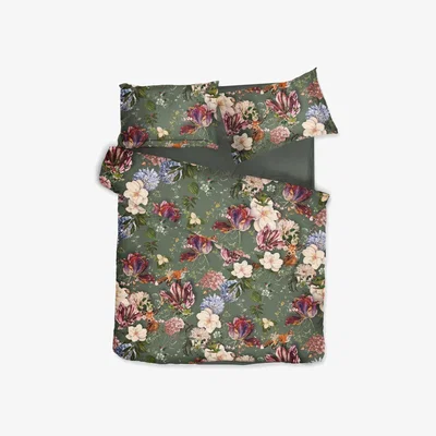 Wolf & Badger Green Bedding Set Magic Garden Moss Uk Single, Us Twin | Uk Single | Decoflux Home