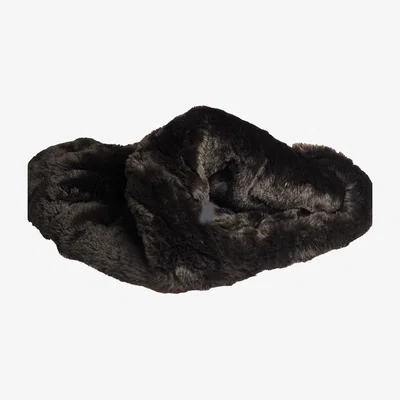 Wolf & Badger Pookie - Faux Fur Burrow Sleeping Bag - Dark Brown | Medium | Maison Le Lou