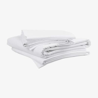 Wolf & Badger White Classic Hotel Microcheck 300 Thread Count Bedlinen Set Uk King Uk King Tielle Love Luxury by Tradelinens