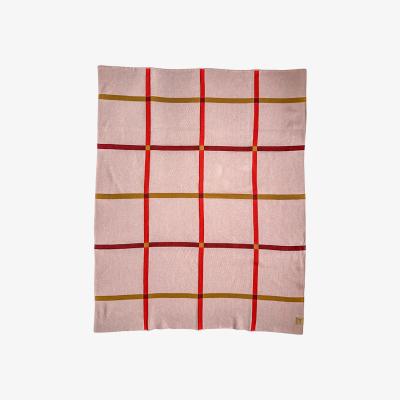 Wolf & Badger Grid Knit Blanket Hannah Via Art
