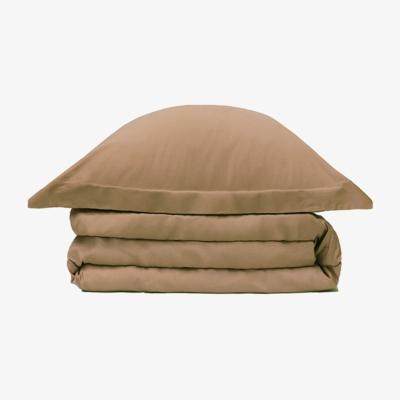 Wolf & Badger Brown / Neutrals Cotton Bedding Set Solid Grey Cliff Uk Super King, Us King + Gift Wrapping | Us King | Decoflux Home