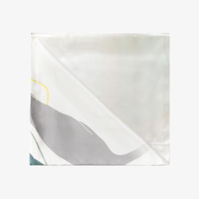 Wolf & Badger Grey Abstract Silk Bedsheet Gelso Milano