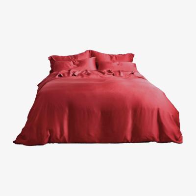 Wolf & Badger Red Australian Super King / Uk Emperor / Bamboo Lyocell Duvet Set - Chilli | Uk Emperor | Pasithea Sleep