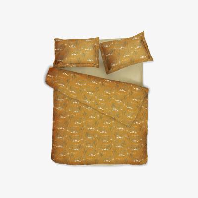 Wolf & Badger Yellow / Orange Cotton Bedding Set Dreamy Ochre Uk Super King, Us King | Us King | Decoflux Home