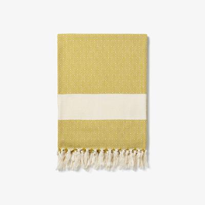 Wolf & Badger Green Damla Organic Cotton Blanket - Pickle Luks Linen
