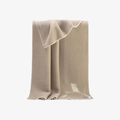 Wolf & Badger Neutrals / White / Brown Mouse Wool Blanket J. j.textile