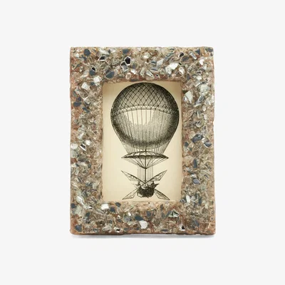 Amara Pigeon and Poodle - Rowena Grey Glass/Resin Photo Frame - 4x6"