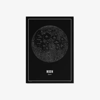 Amara WIJCK - Moon Print - 50x70cm - Black