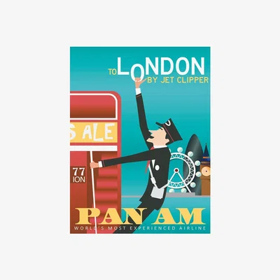 Amara Blue Shaker - London PAN AM Print