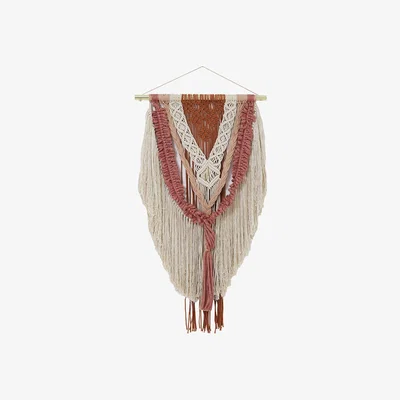 Amara Light & Living - Dyama Tapestry - Pink/Brown/Natural