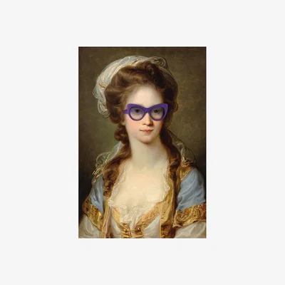 Amara Blue Shaker - Historic Sunglasses Print - Cat Eye Glasses