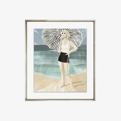 Amara Trowbridge Gallery - Alice Adams Beach Scenes - Women Under Umbrella - 48x58cm