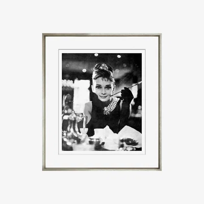 Amara Trowbridge Gallery - Breakfast with Audrey Print - Black/White - 48x58cm