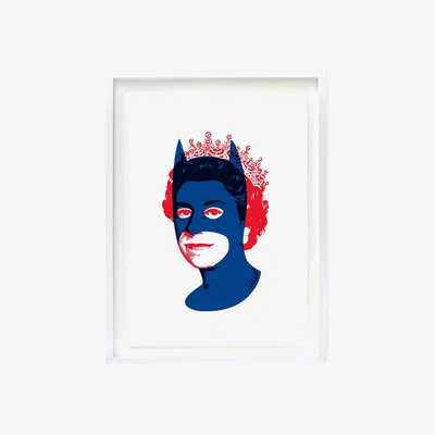 Amara Heath Kane - Rich Enough to be Batman Print - Blue & Red