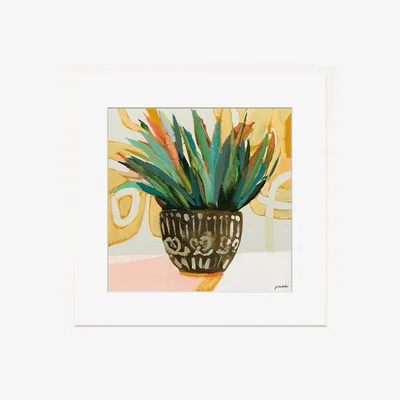 Amara Trowbridge Gallery - Jenny Westenhofer Flower Pot Print - Green
