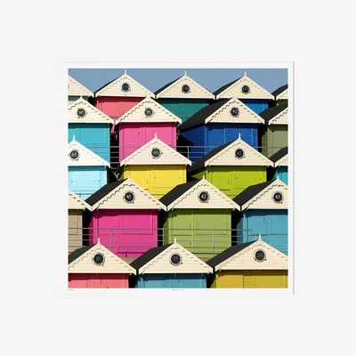 Amara Trowbridge Gallery - Beach Hut 1927 Print - Multi - 61x61cm