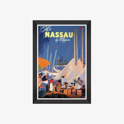 Amara MINDTHEGAP - Caribbean Travels Framed Print - 60x90cm - Fly to Nassau