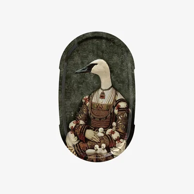 Amara ibride - Galerie De Portraits - Oval Tray - Bianca