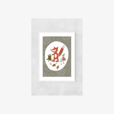 Anthropologie Fox Wall Art