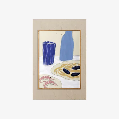 Anthropologie Positano Lunchtime by Sia Marche Framed Wall Art