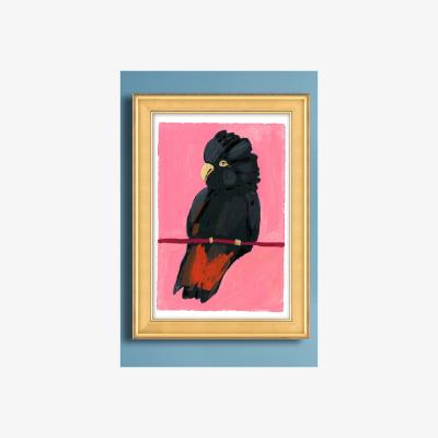 Anthropologie Red Cockatoo Wall Art