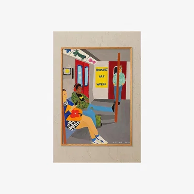 Anthropologie Paper Collective Humans Are Weird Wall Art Print