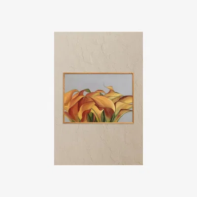 Anthropologie Paper Collective Yellow Flowers Wall Art Print