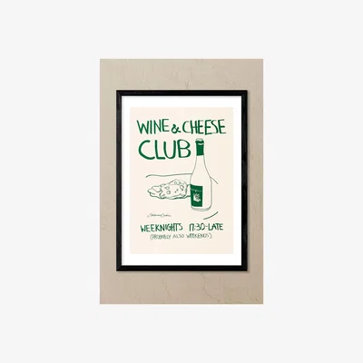 Anthropologie East End Prints Wine Cheese Wall Art Print