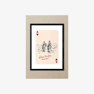 Anthropologie East End Prints How Lucky Are We Framed Wall Art