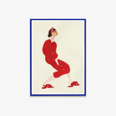 Anthropologie Red with Pearls by Amelie Hegardt 30x40 Framed Wall Art Print