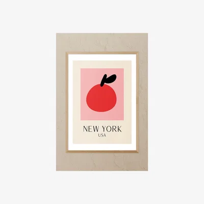 Anthropologie East End Prints New York Oak Framed Wall Art Print
