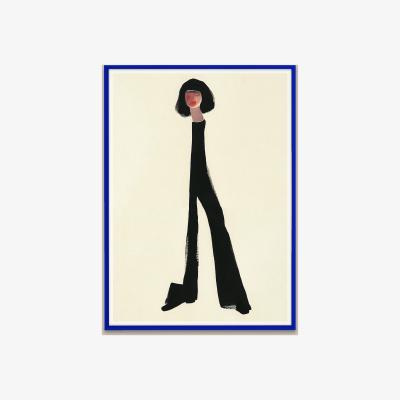 Anthropologie Black Pants by Amelie Hegardt 30x40 Framed Wall Art Print