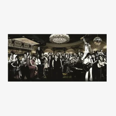 Andrew Martin True Legends, Plexiglass Artwork, 250cm x 120cm, Black/Gold - Andrew Martin