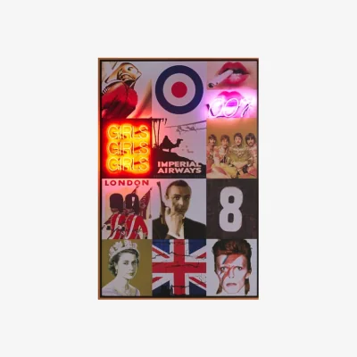 Andrew Martin Neon - Britain, Neon Artwork, 122cm x 182cm, Multicoloured - Andrew Martin