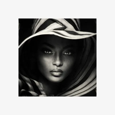Andrew Martin Stripes Of Faith, 80cm x 120cm, Black & White - Andrew Martin