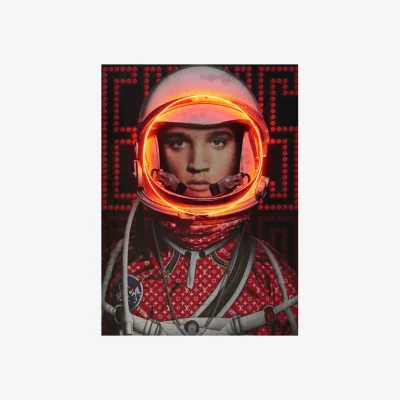 Andrew Martin Neon - Elvis Red 109X150, 109cm x 150cm - Andrew Martin