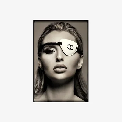 Andrew Martin Fashion Statement Chanel, Plexiglass Artwork , 100cm x 150cm, Bronze - Andrew Martin