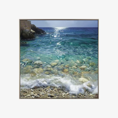 Arighi Bianchi Crystal Waters Framed Canvas